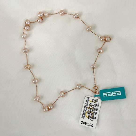 New Effy cultured freshwater pearl necklace 14k gold birthday 🎁 mom fine jewelry - Picture 1 of 4